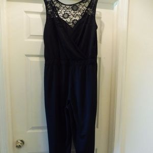 Pink Clove Black Lace Jumpsuit